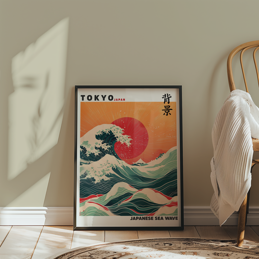 Japanese Sea Wave Poster