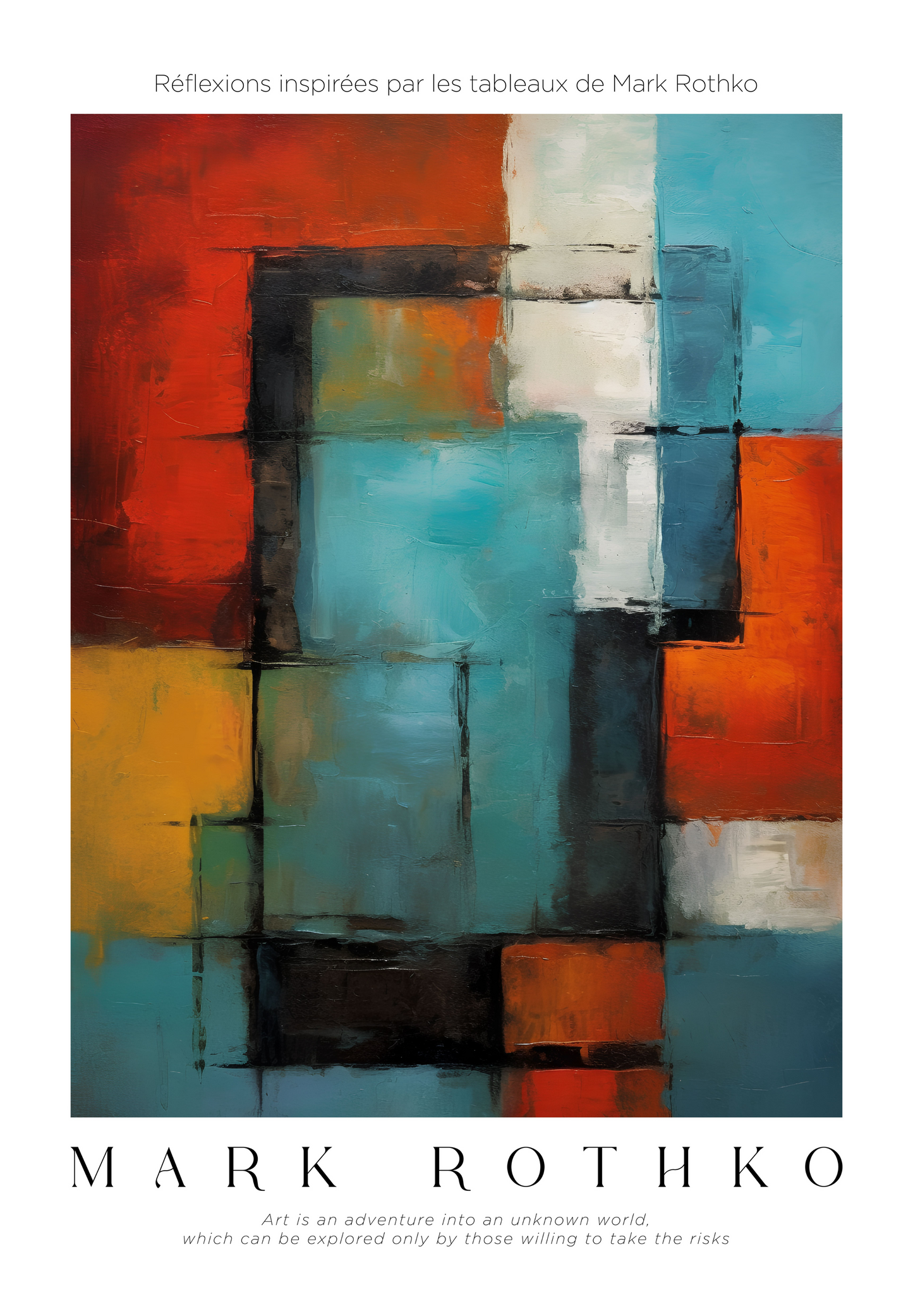 Rhythmic Blocks Mark Rothko Poster