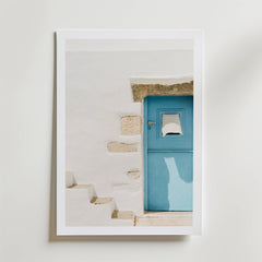 Mediterranean Blue Door Poster