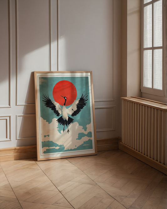 Soaring Crane Poster