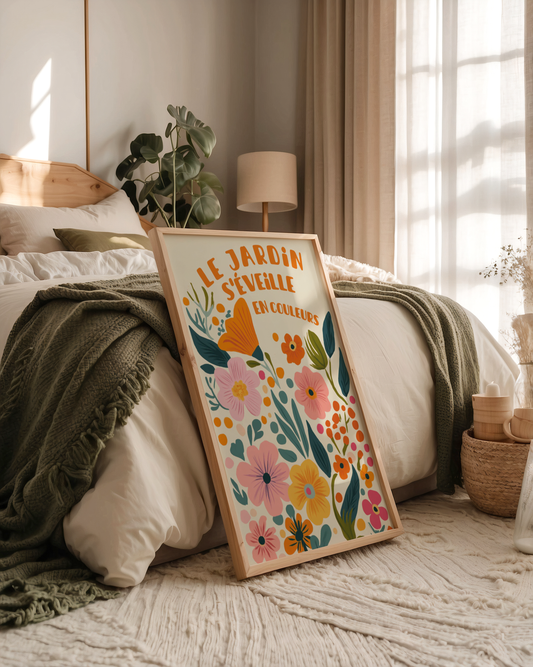 Floral garden poster