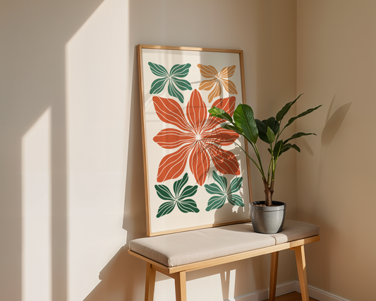 Bold Botanical Geometry Poster