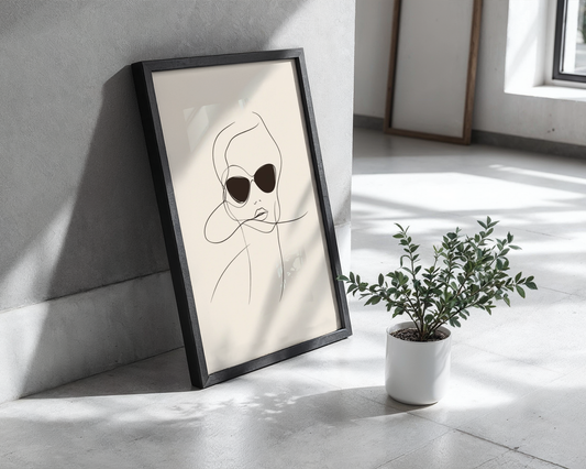 Chic Vibes Line Art Poster