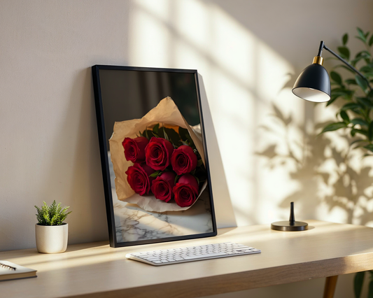 Red Rose Bouquet Poster
