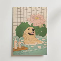 Lotus Joy Dog Poster