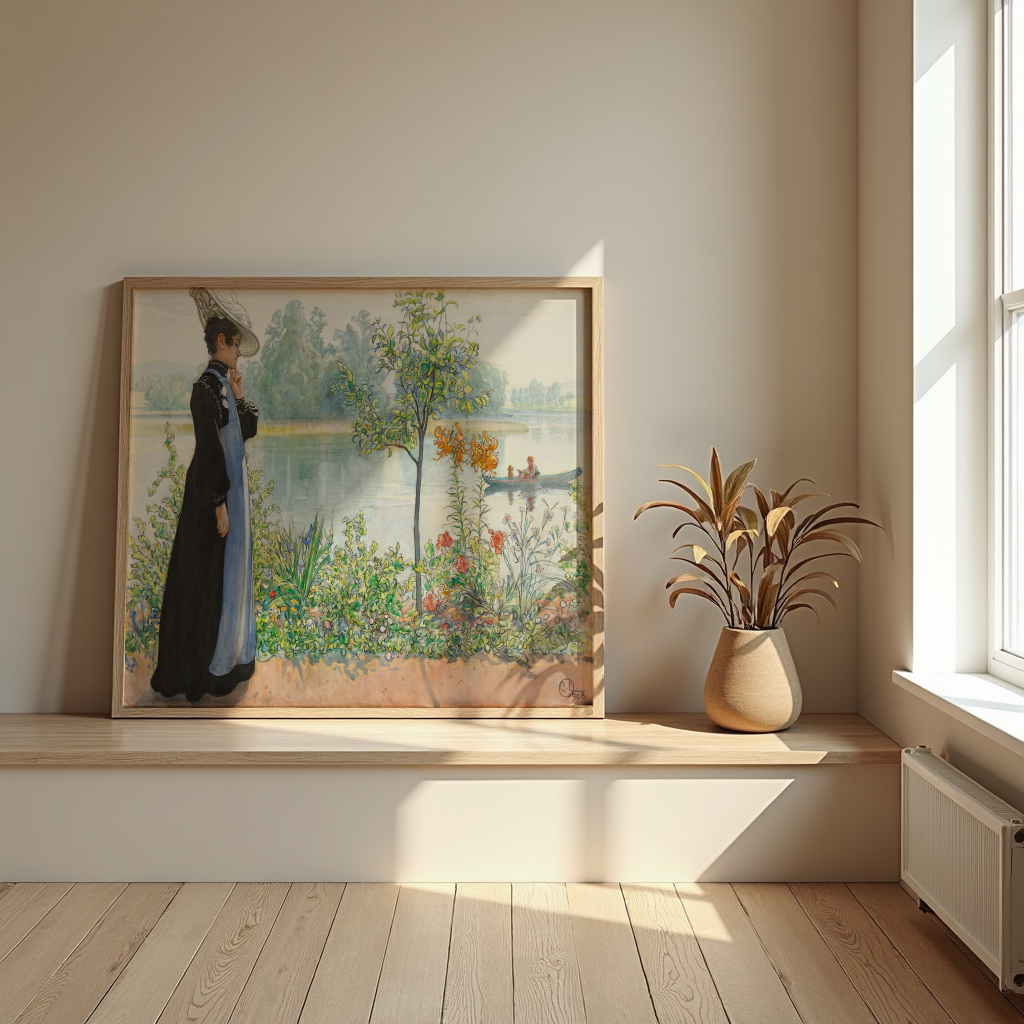 Carl Larsson Karin by the shore Poster