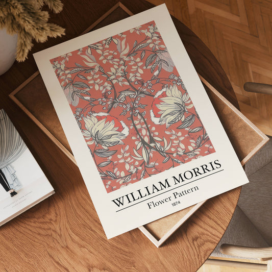 William Morris Flower Pattern Poster