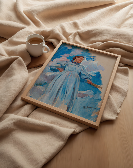 Carl Larsson Kvinnofigur och himmel Poster