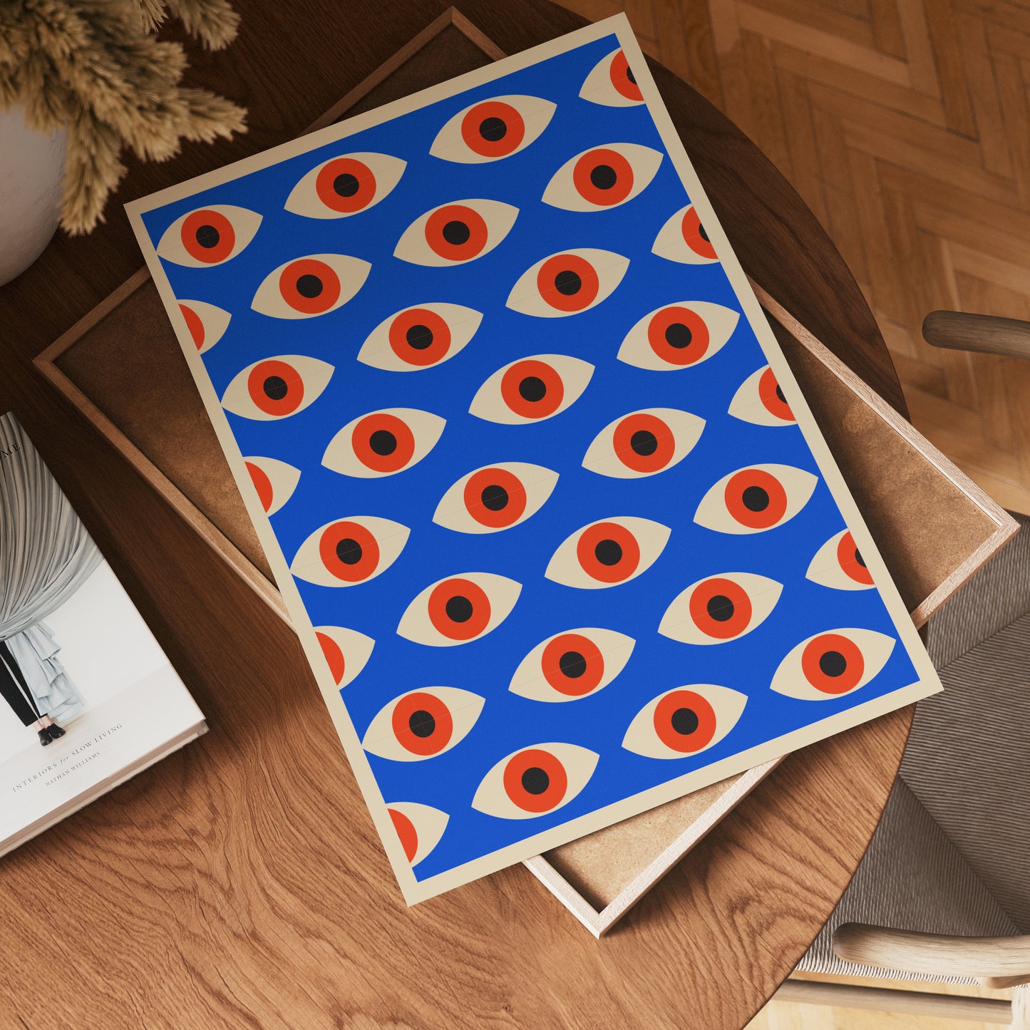 Bauhaus Pattern Eyes Poster