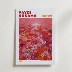 Yayoi Kusama Crimson Flower Field 1984 Poster