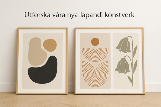 Utforska våra nya Japandi-konstverk