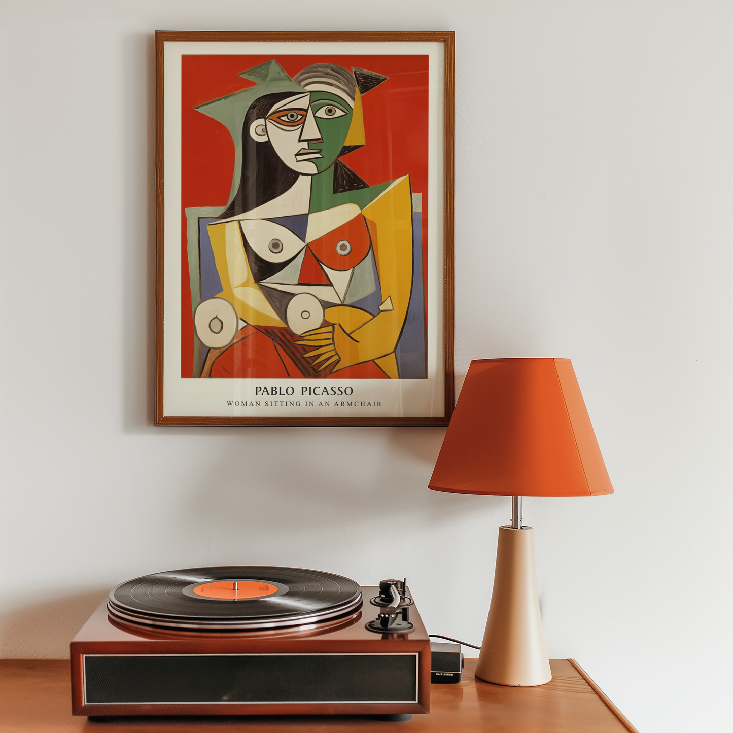 Picasso Woman Sitting In Armchair Poster