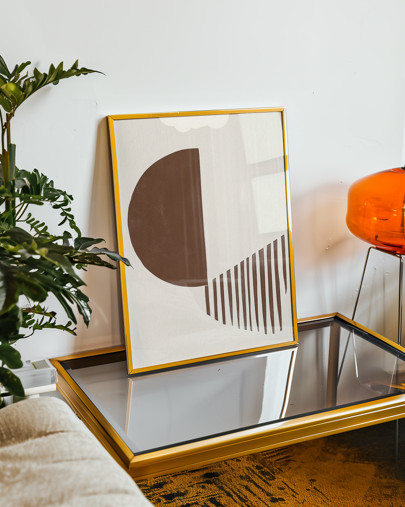 Organic Lines Contrast Poster