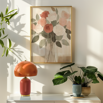 Sunset Over Lavender Fields Poster