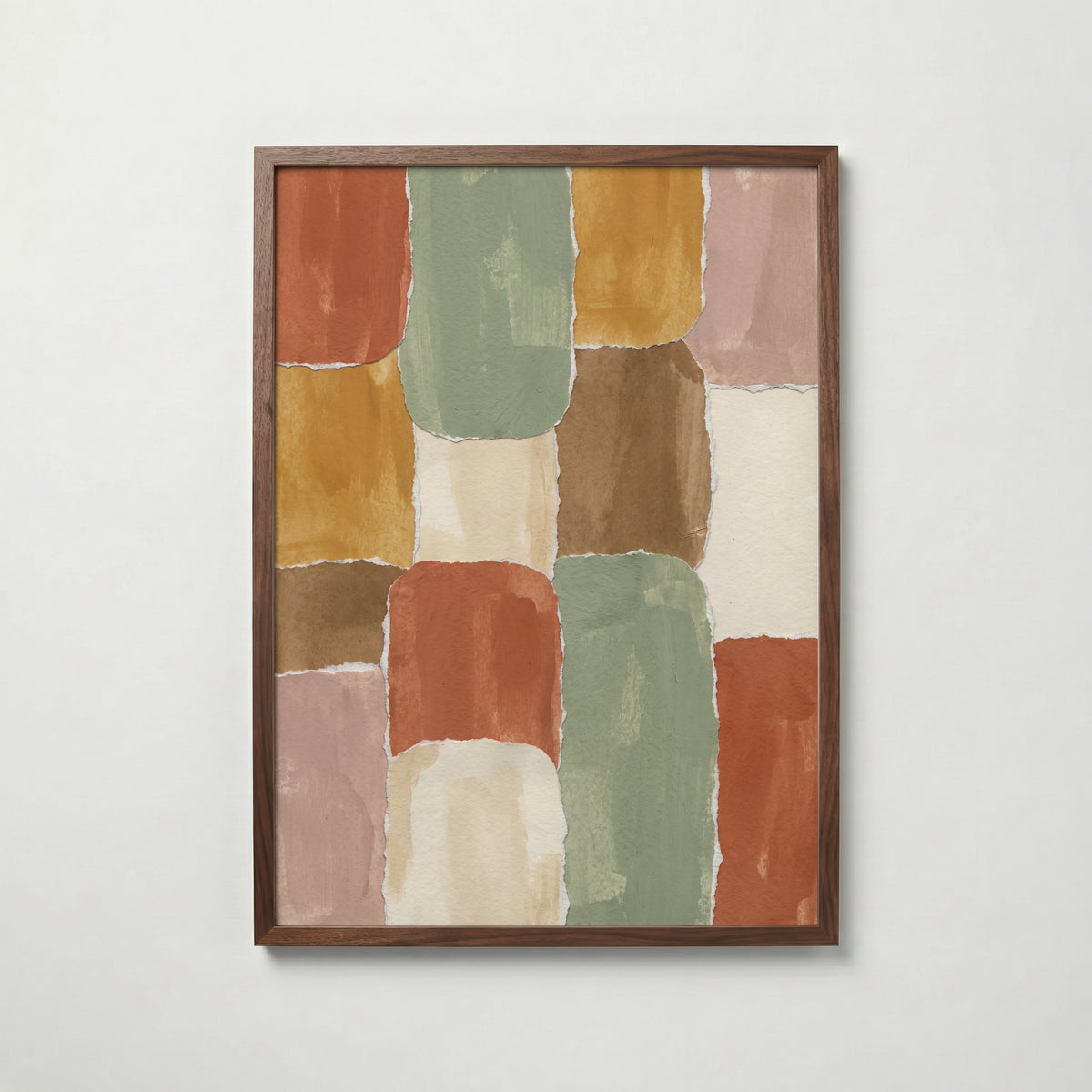 Terracotta Collage Poster – valnötsram