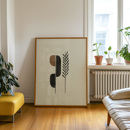 Modern Nature Lines Poster