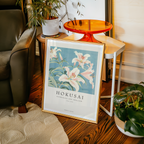 Hokusai Lily Poster