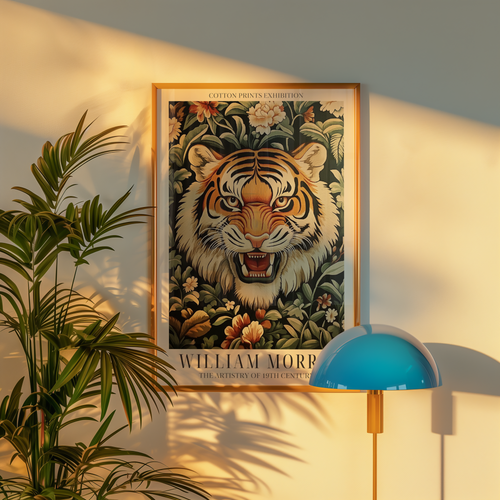 Tiger Bloom William Morris Poster