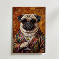 Martini Pug Poster – canvas utan passepartout