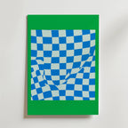 Distorted Checks Poster