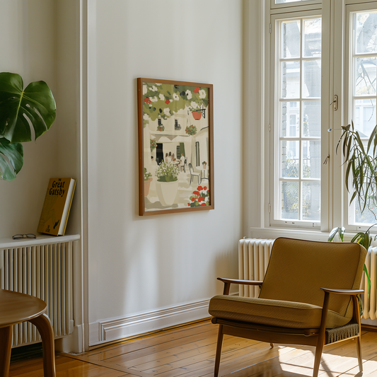 Flower Garden In Rome Poster