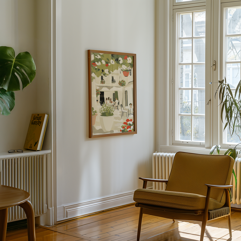 Flower Garden In Rome Poster