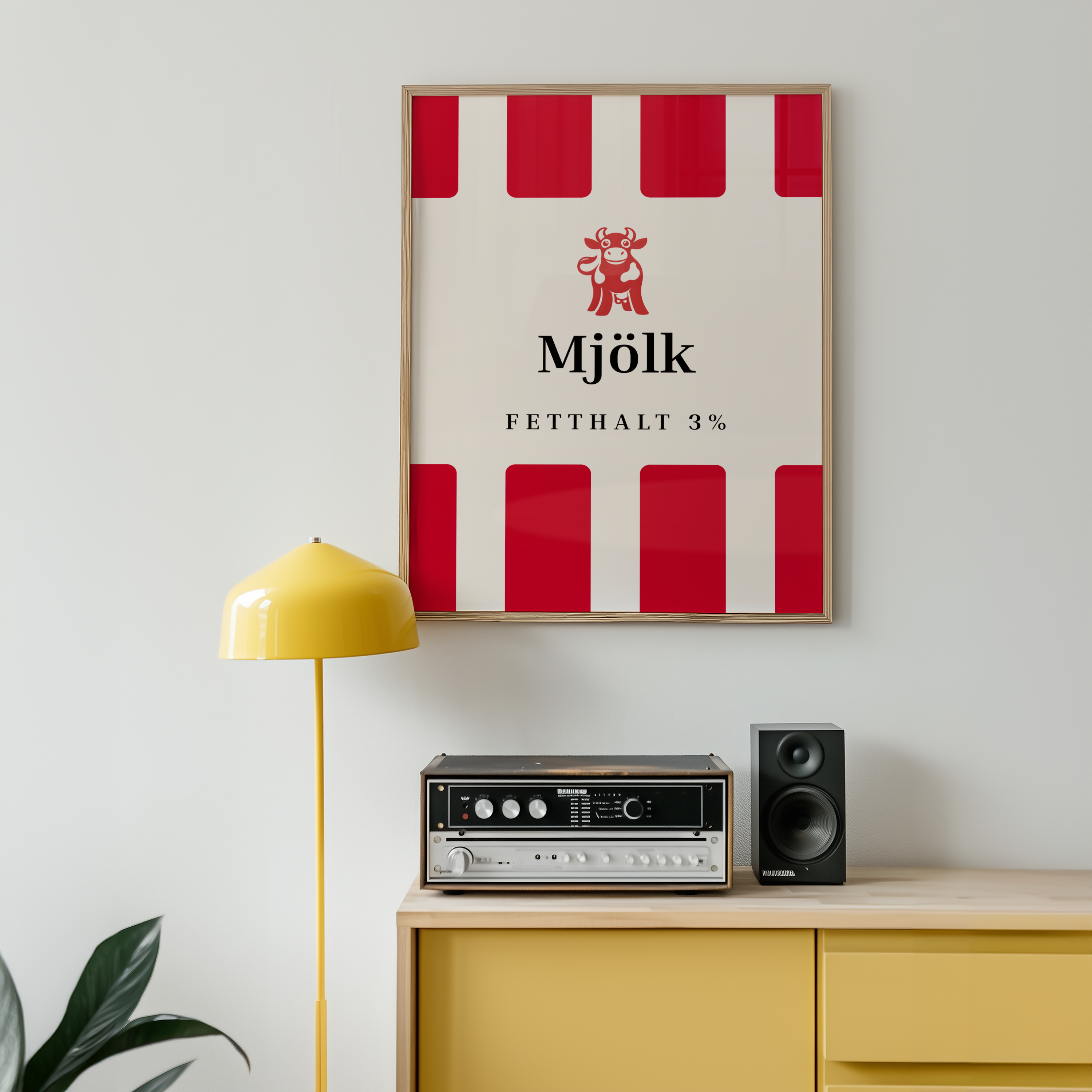 Scandinavian Mjölk Red Label Poster