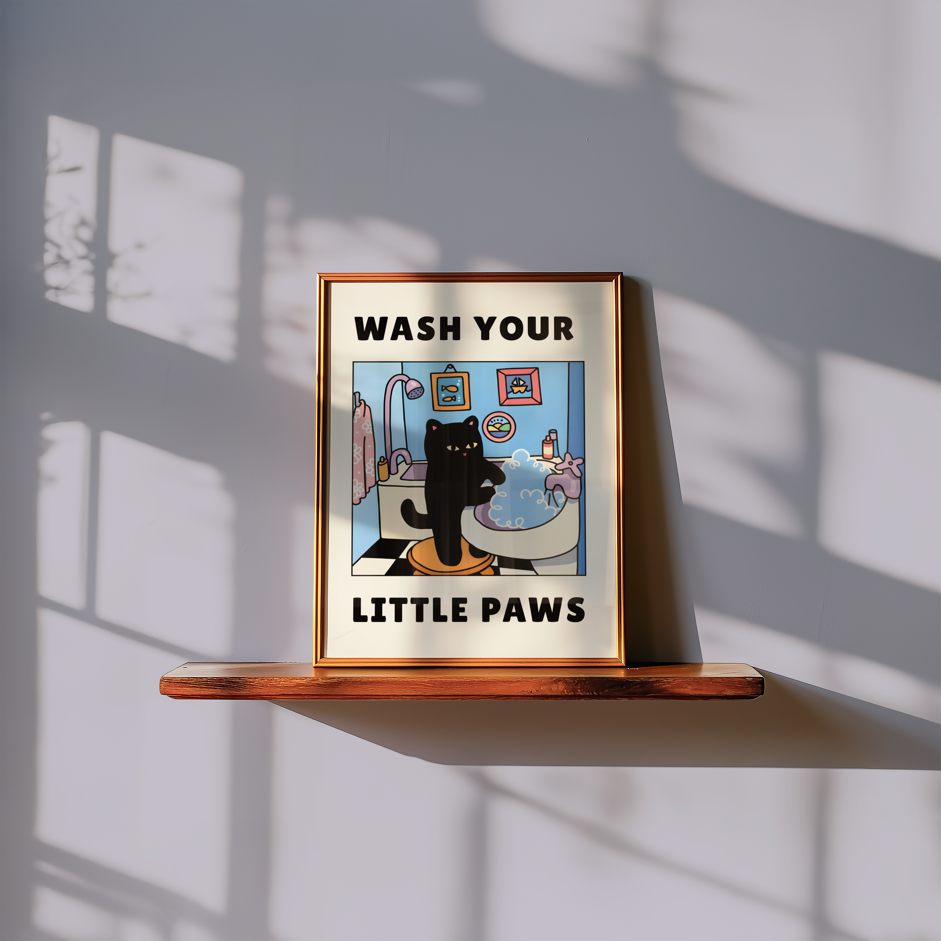 Wash Your Little Paws Poster