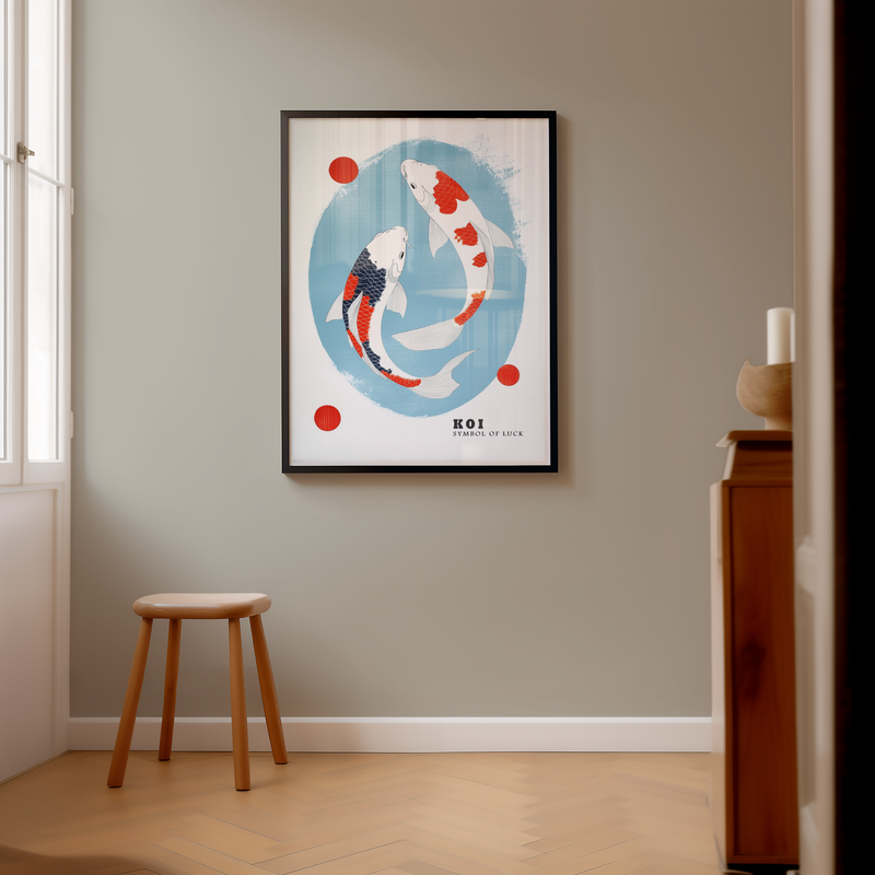 Yin Yang Koi Poster