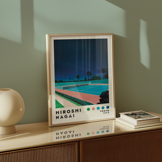 Hiroshi Nagai Tropical Tennis Poster