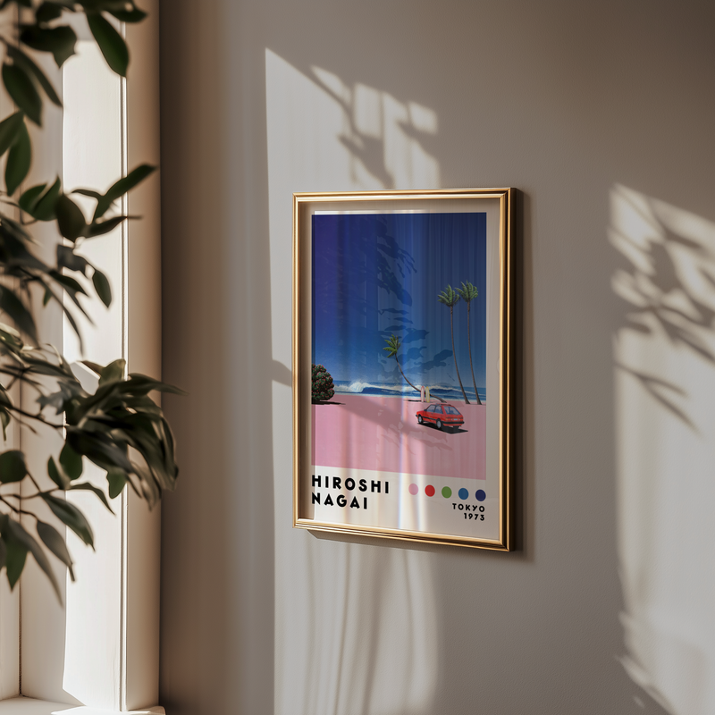 Hiroshi Nagai Pink Coast Poster