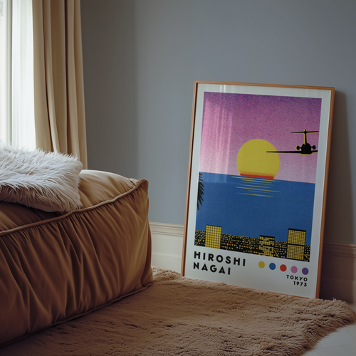 Hiroshi Nagai Sunset Departure Poster