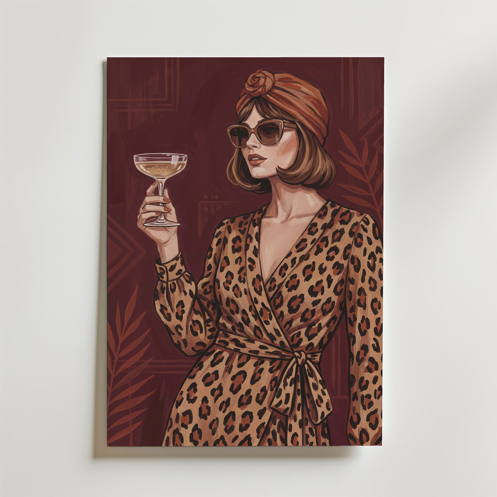Leopard Dress Poster – canvas utan passepartout