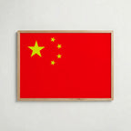 China National Flag Poster – poster väggdekoration inredning – Affischer hos Bozetto