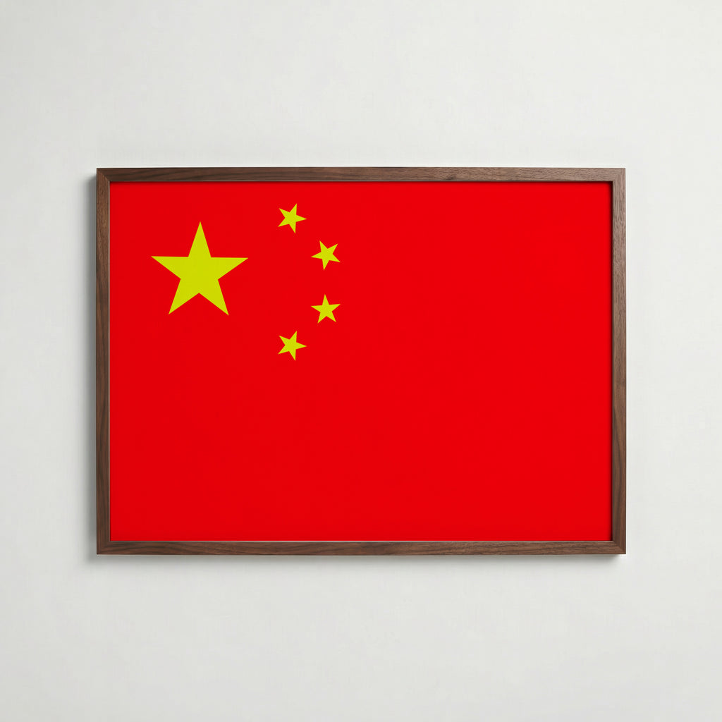 China National Flag Poster poster – väggdekoration för hemmet – köp hos Bozetto