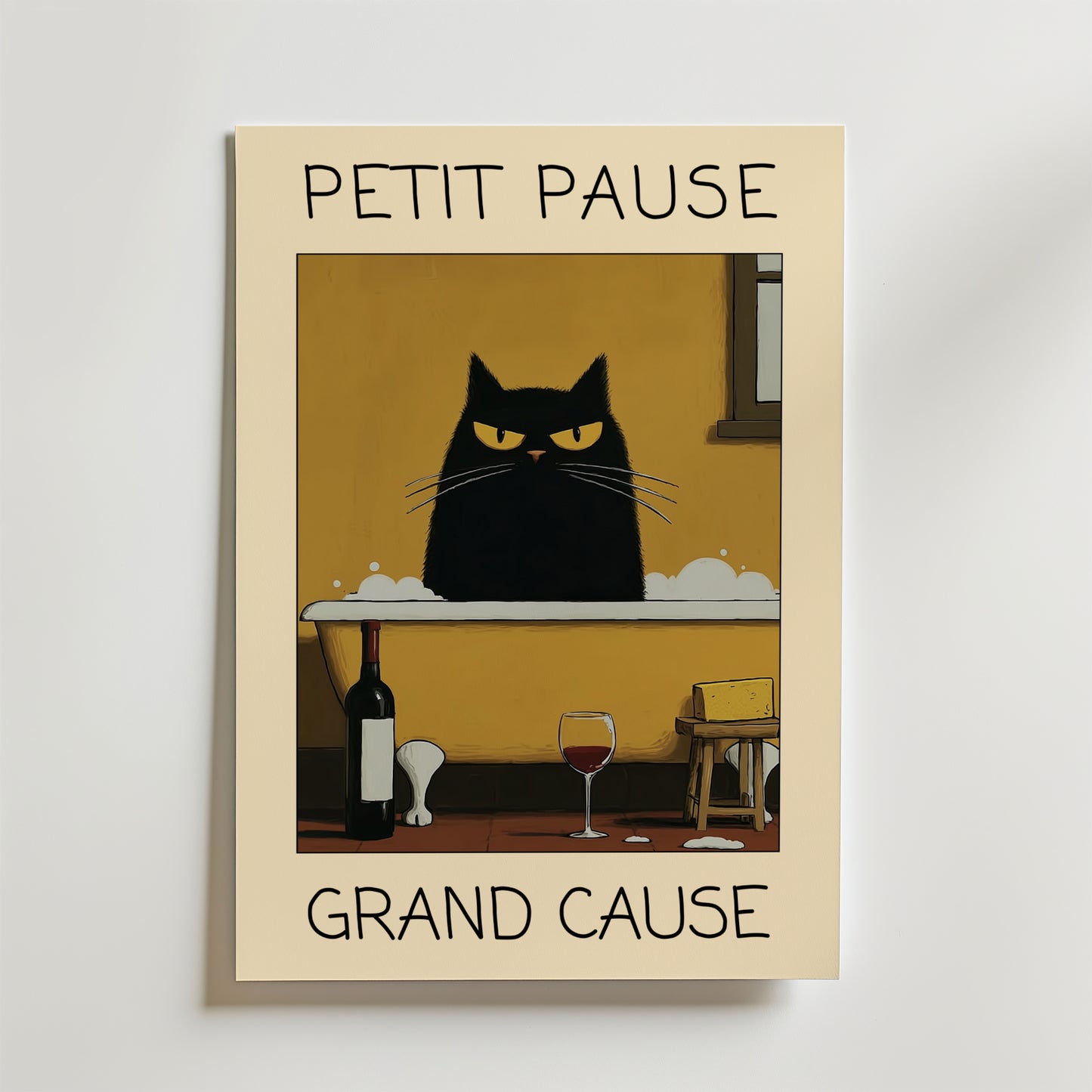 Evening Bath Cat Poster