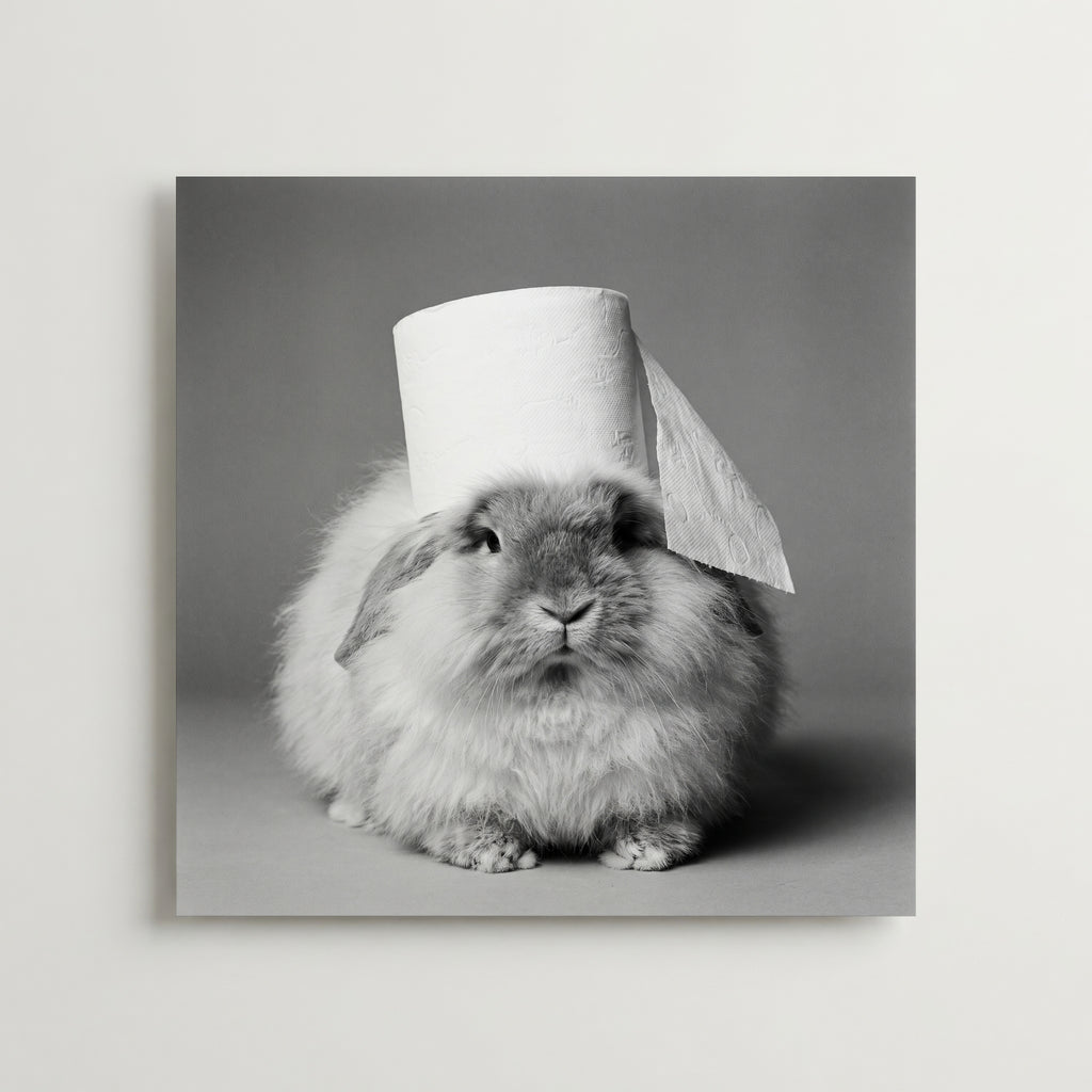 Bathroom Bunny Poster – i rum 1