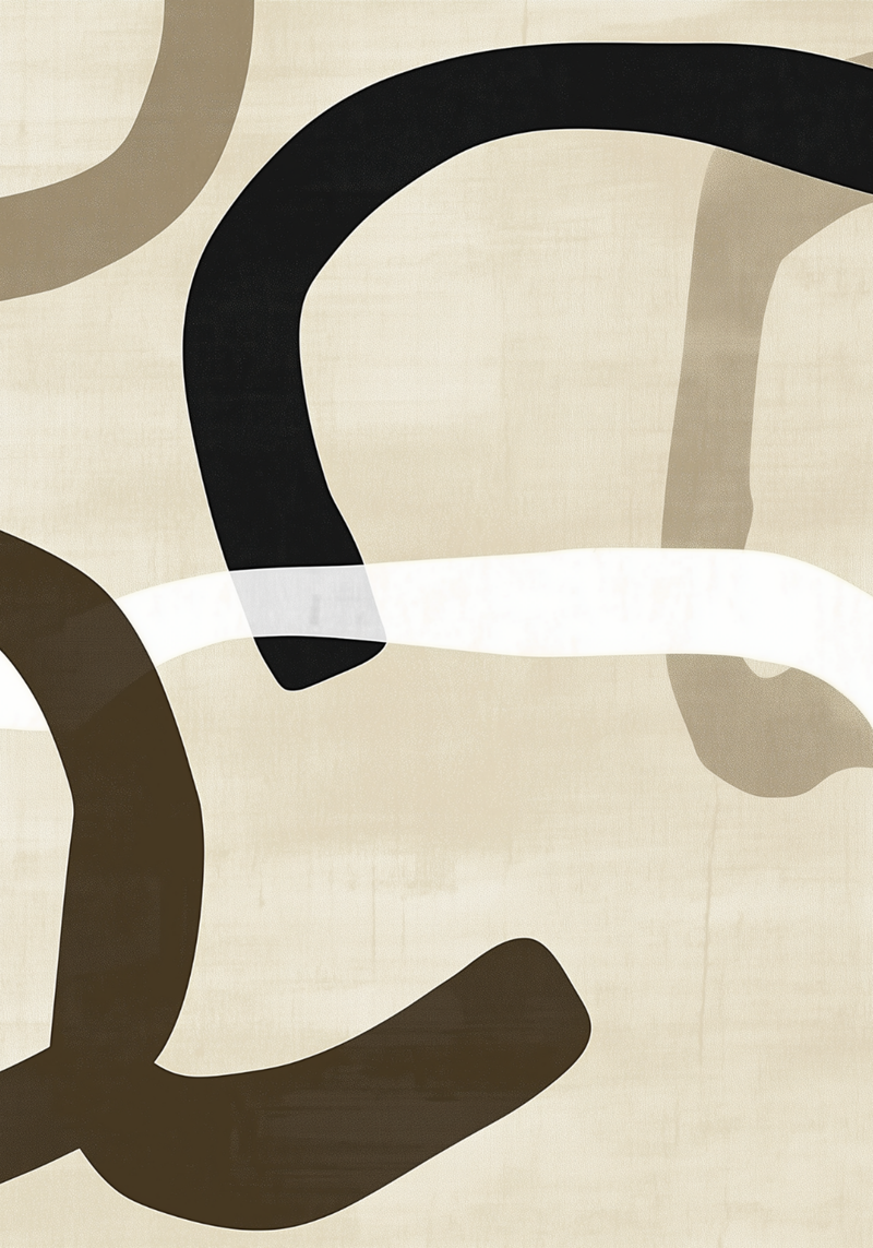 Interwoven Curves Poster