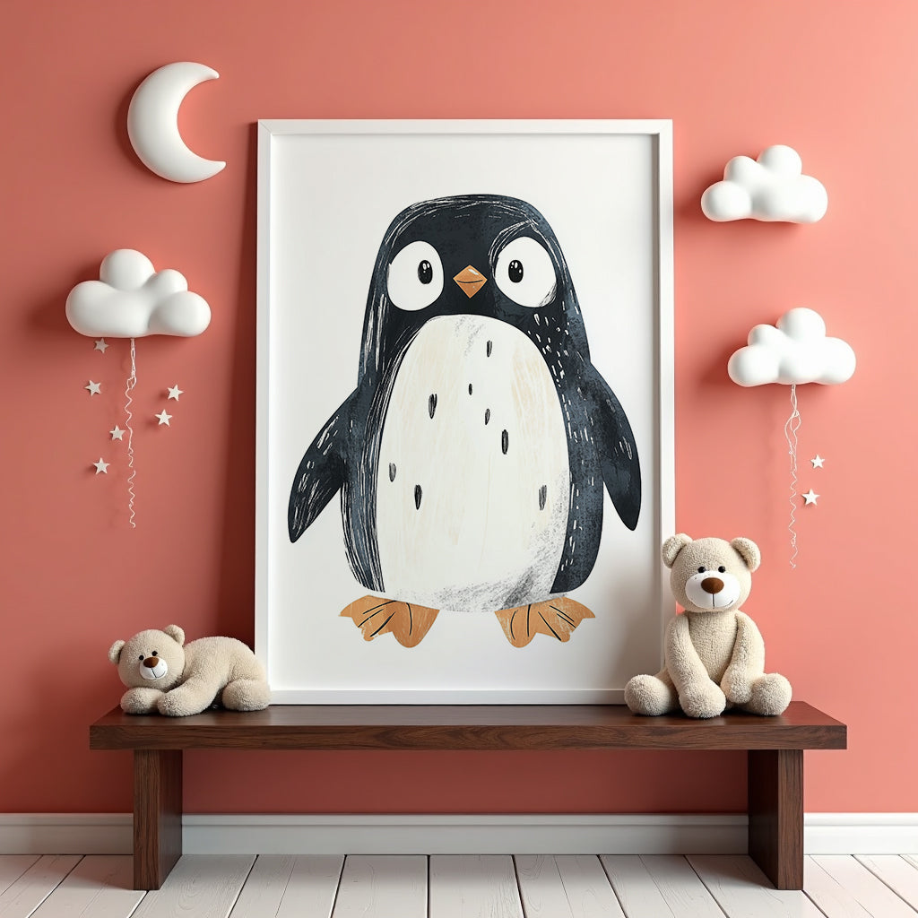 Playful Penguin Poster