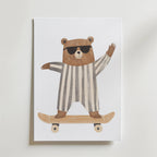 Skater Bear Poster