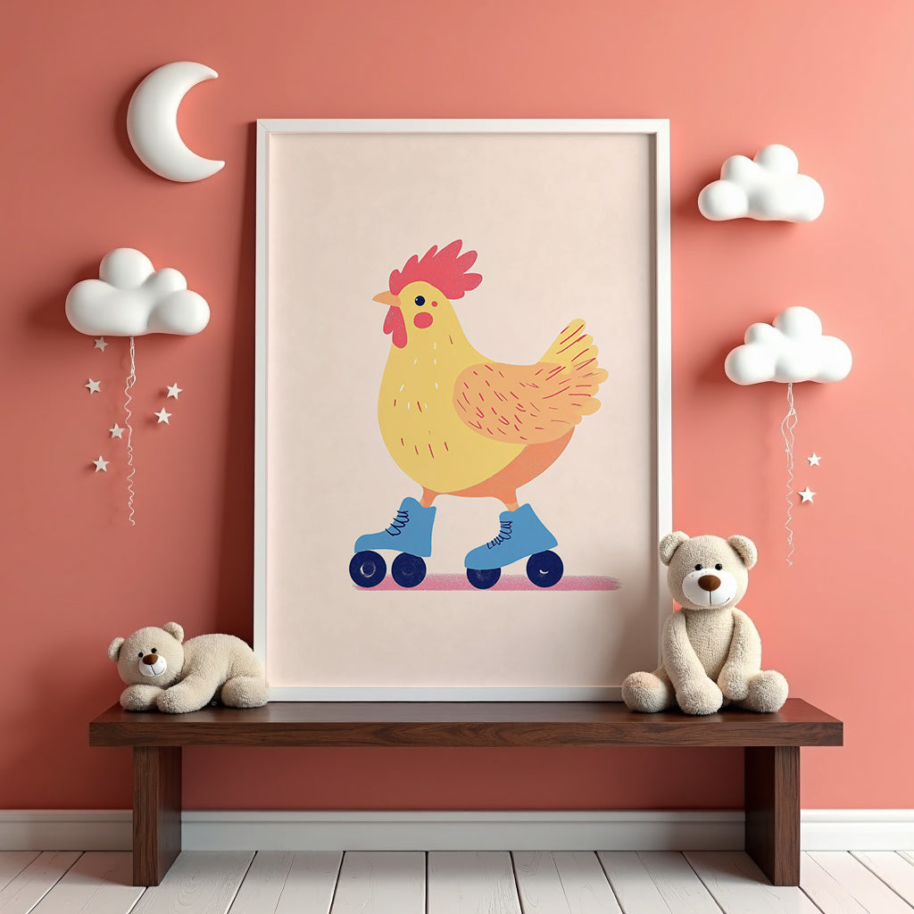 Roller Hen Poster