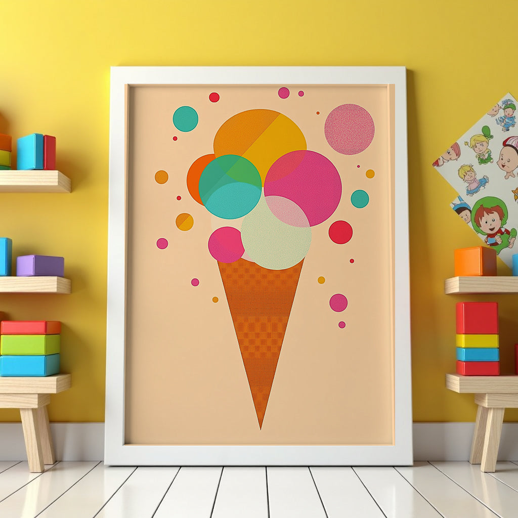 Bubble Ice Cream Poster