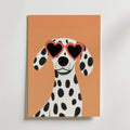 Heart Eyes Dalmatian Poster