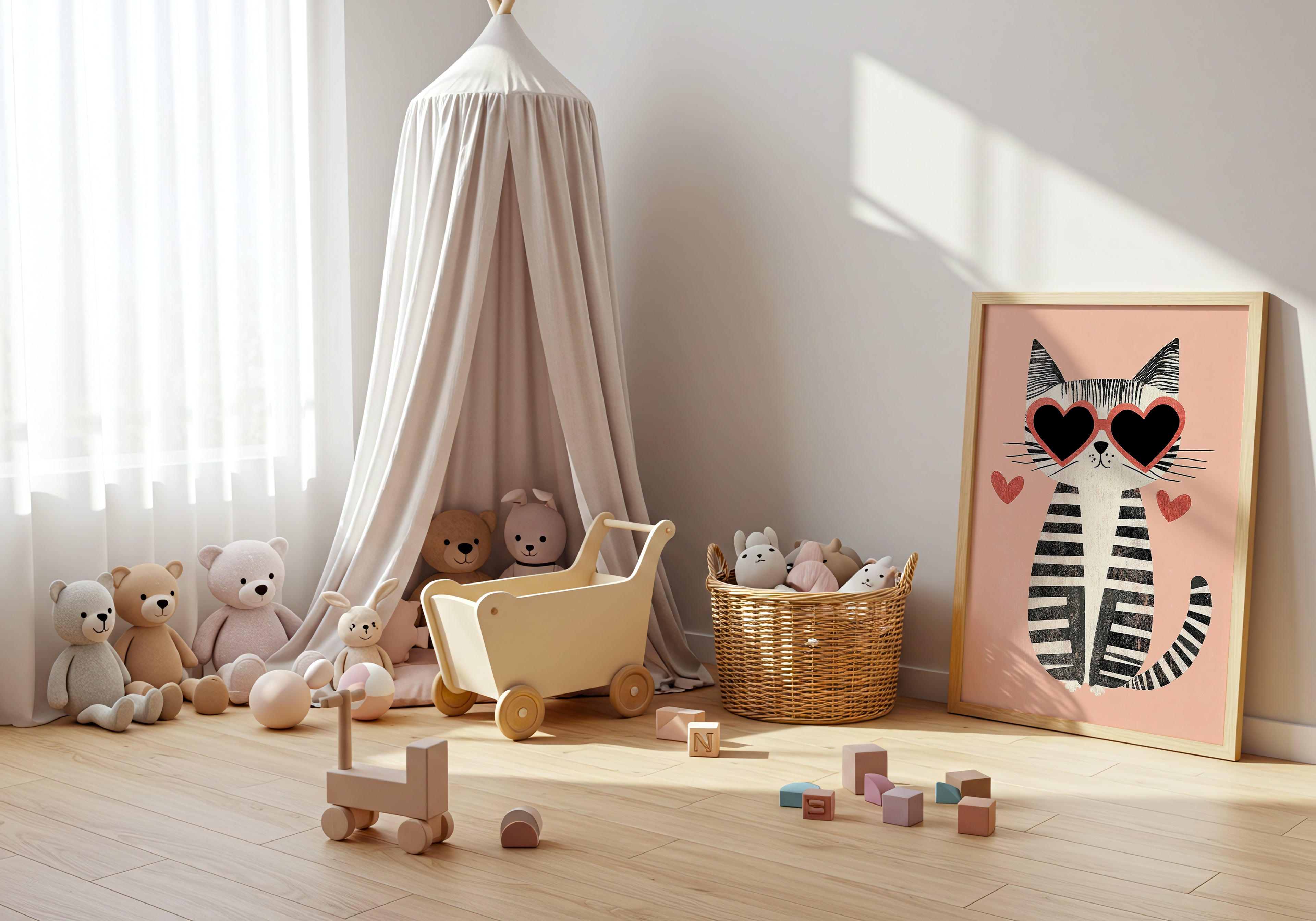 Heart Eyes Cat Poster