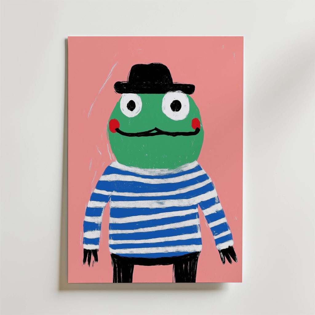French Frog Poster