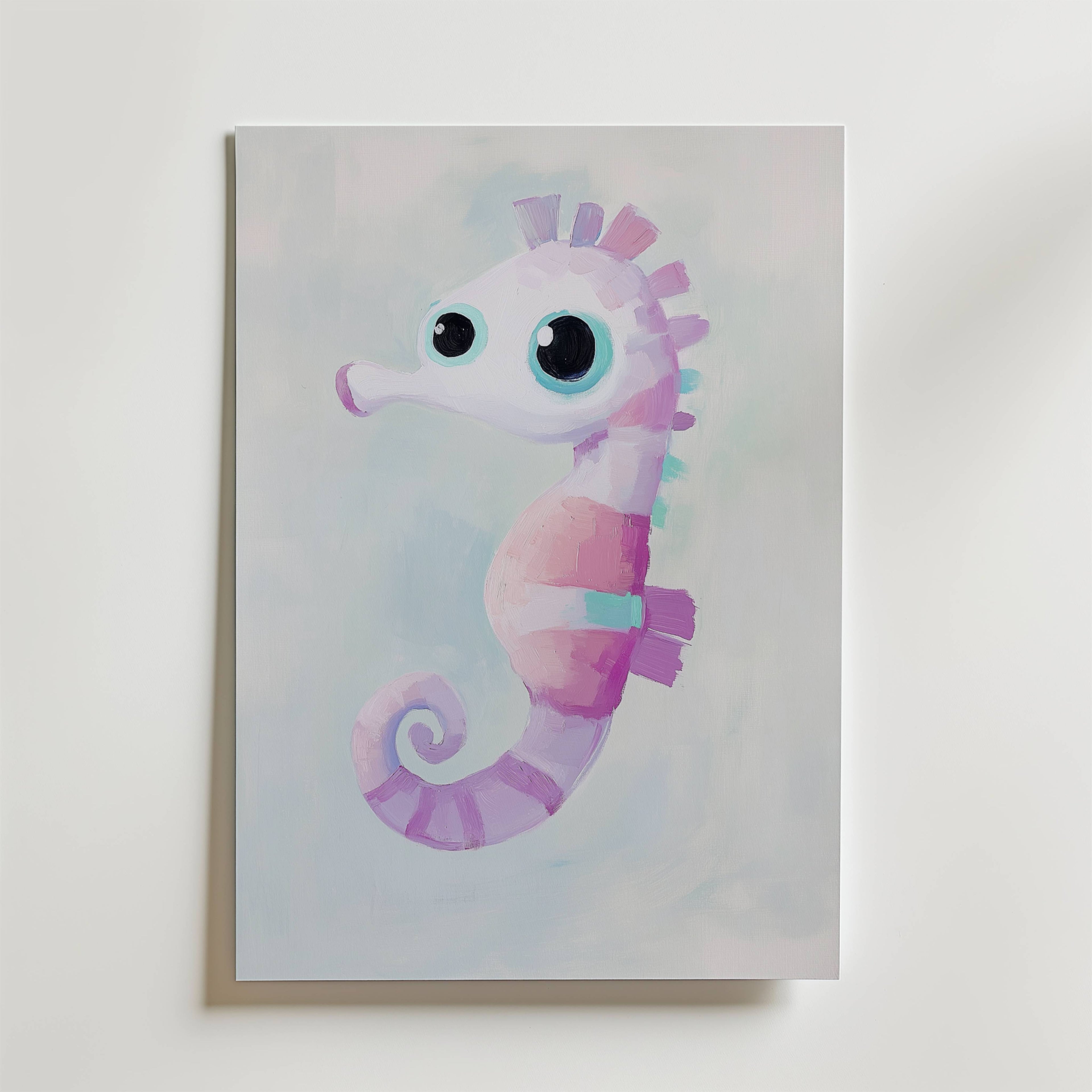 Pastel Seahorse Poster