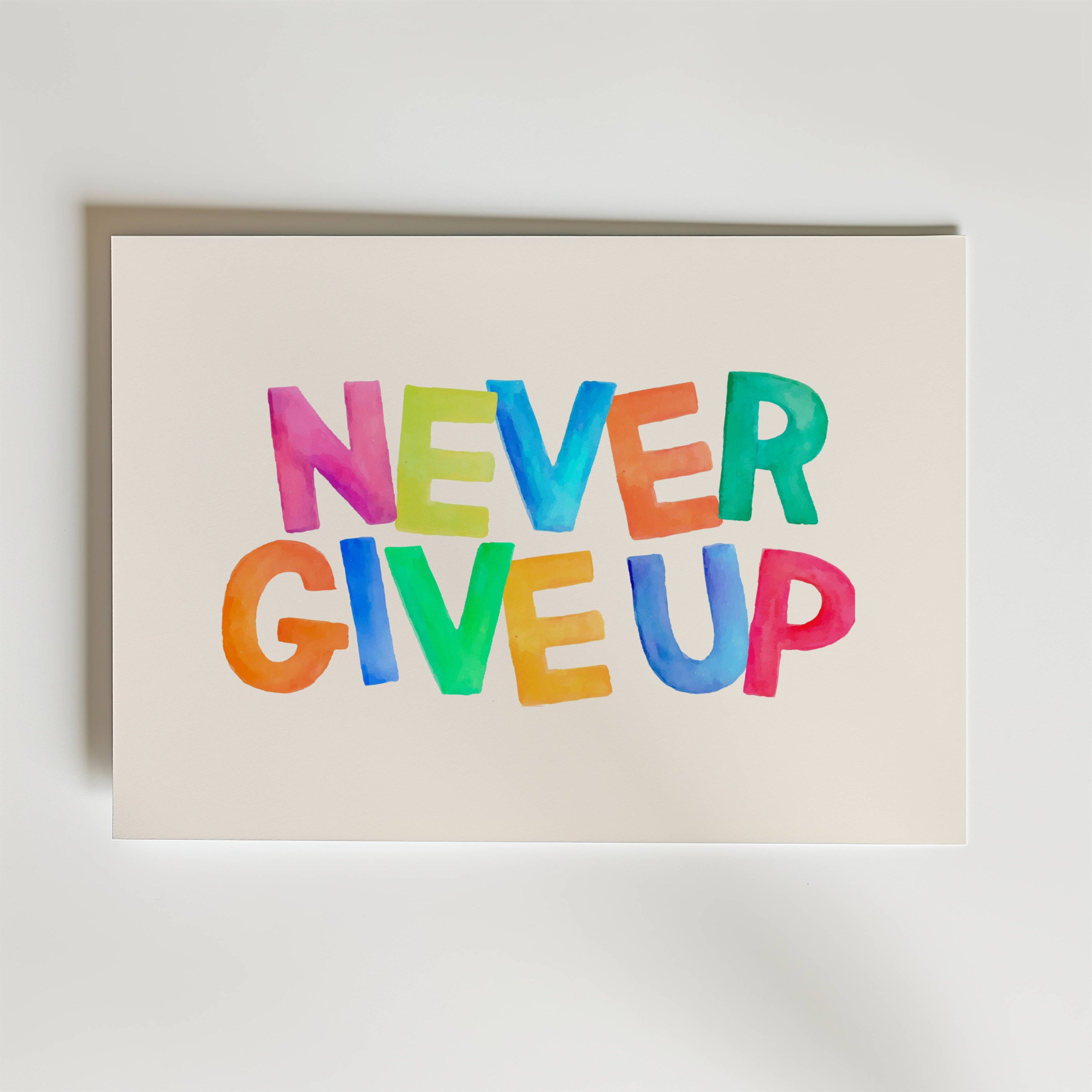 Never Give Up Poster
