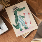 Cool Crocodile Skater Poster