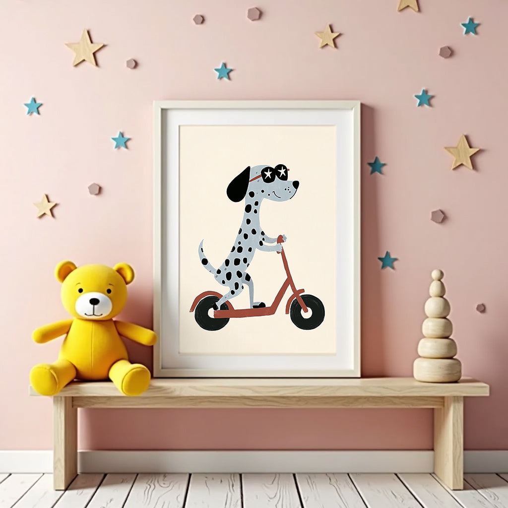 Cool Scooter Pup Poster