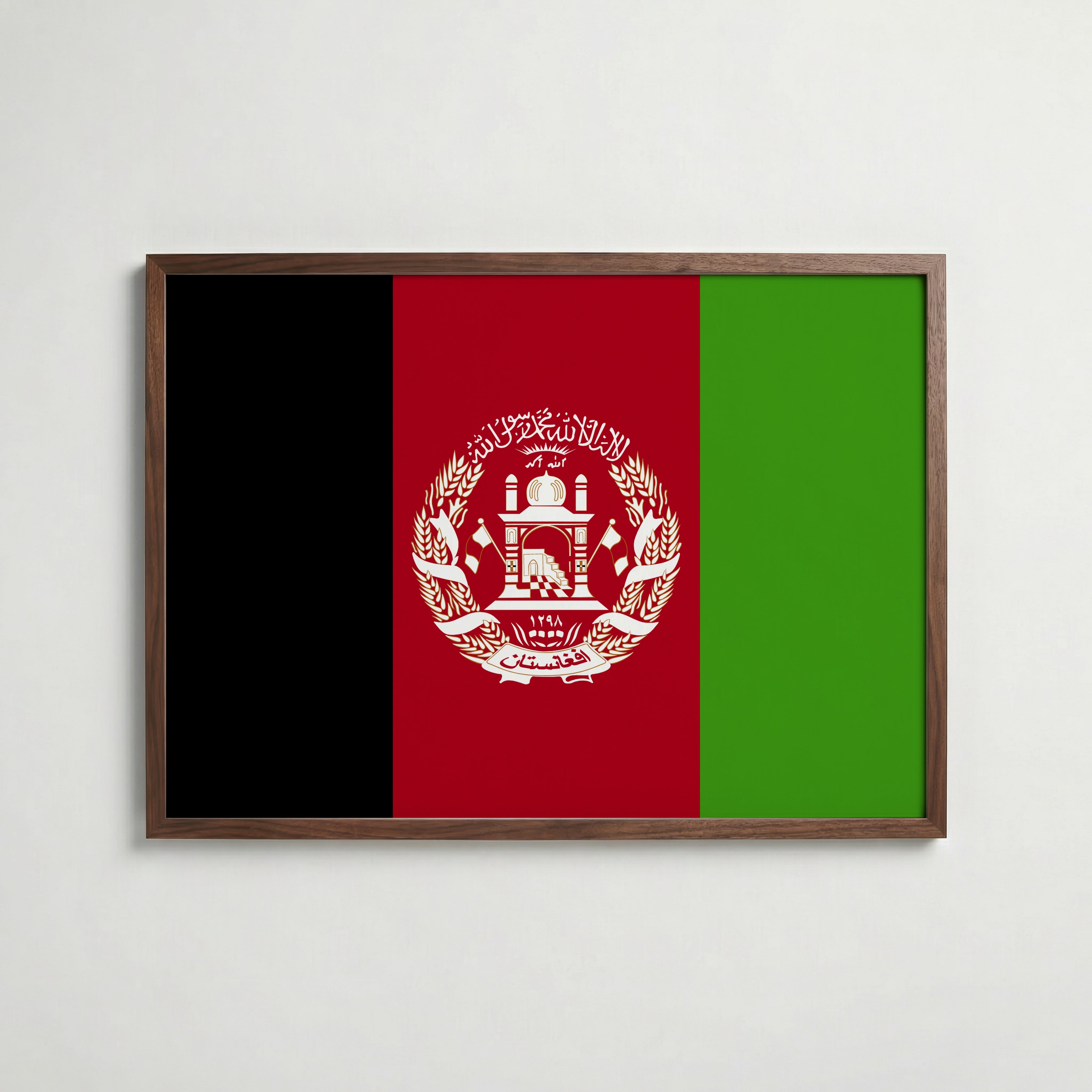 Afghanistan National Flag Poster poster – väggdekoration för hemmet – köp hos Bozetto